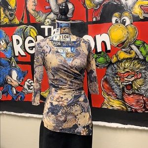 Sweat Pea Semi Sheer Top, Size Medium 